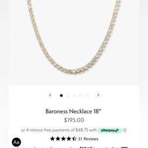 20’’ gold plated necklace. Melinda Maria hand crafted jewelry.